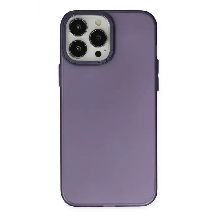 Newface Apple iPhone 14 Pro Max Kılıf Modos Metal Kapak - Mor