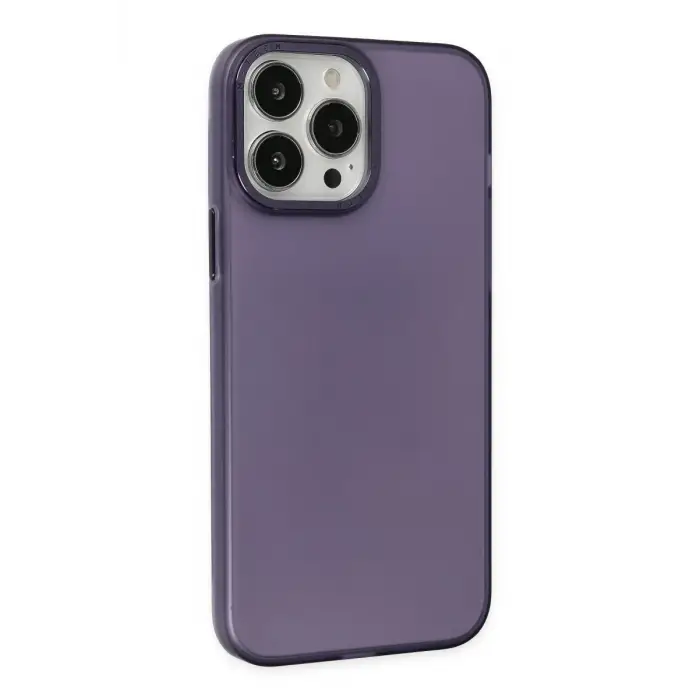 Newface Apple iPhone 14 Pro Max Kılıf Modos Metal Kapak - Mor