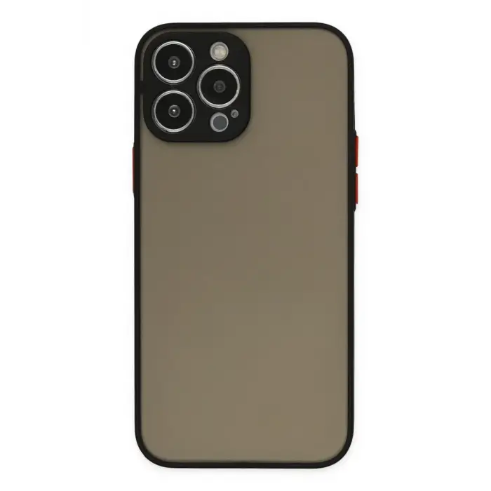 Newface Apple iPhone 14 Pro Max Kılıf Montreal Silikon Kapak - Siyah