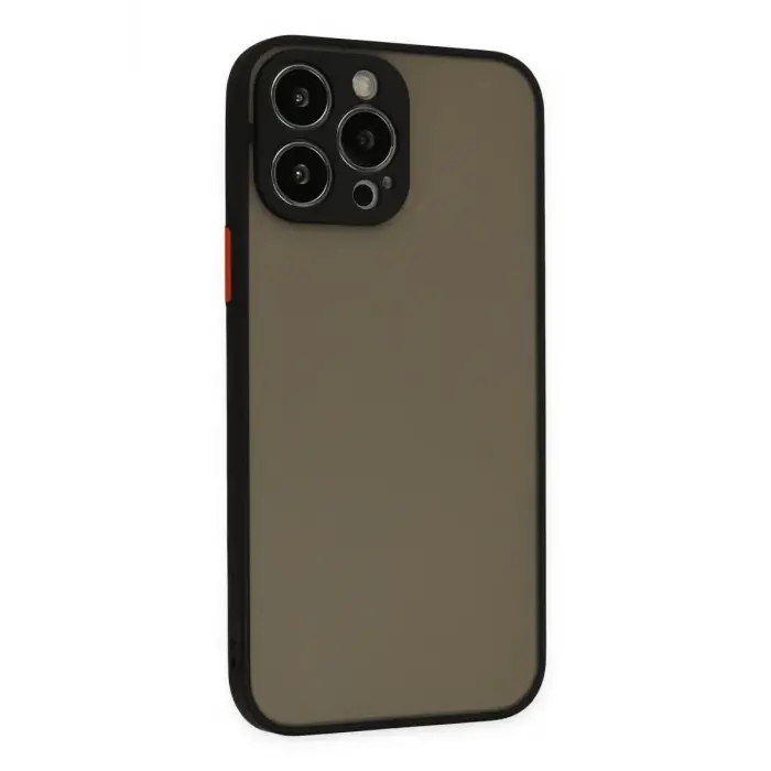 Newface Apple iPhone 14 Pro Max Kılıf Montreal Silikon Kapak - Siyah