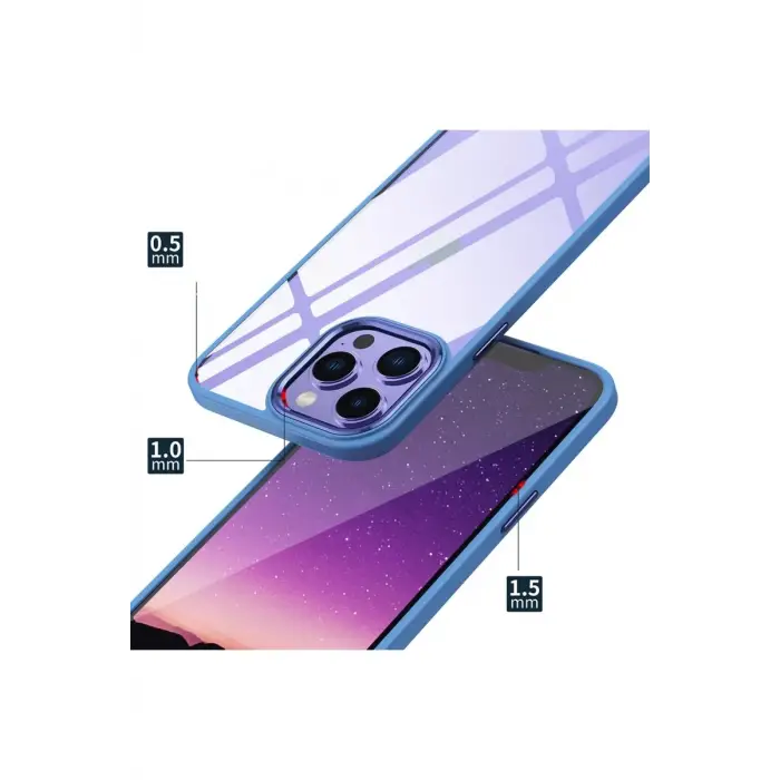 Newface Apple iPhone 14 Pro Max Kılıf Power Silikon - Sierra Blue