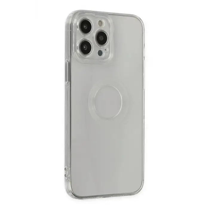 Newface Apple iPhone 14 Pro Max Kılıf Santa Lens Silikon - Şeffaf