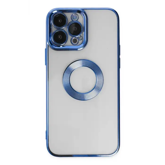 Newface Apple iPhone 14 Pro Max Kılıf Slot Silikon - Mavi