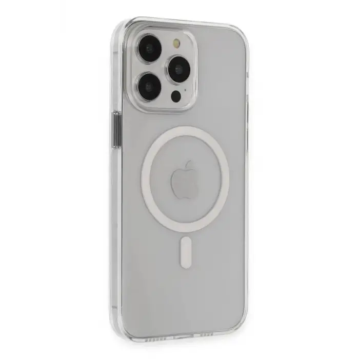 Newface Apple iPhone 14 Pro Max Kılıf Tron Şeffaf Magsafe Kapak - Şeffaf