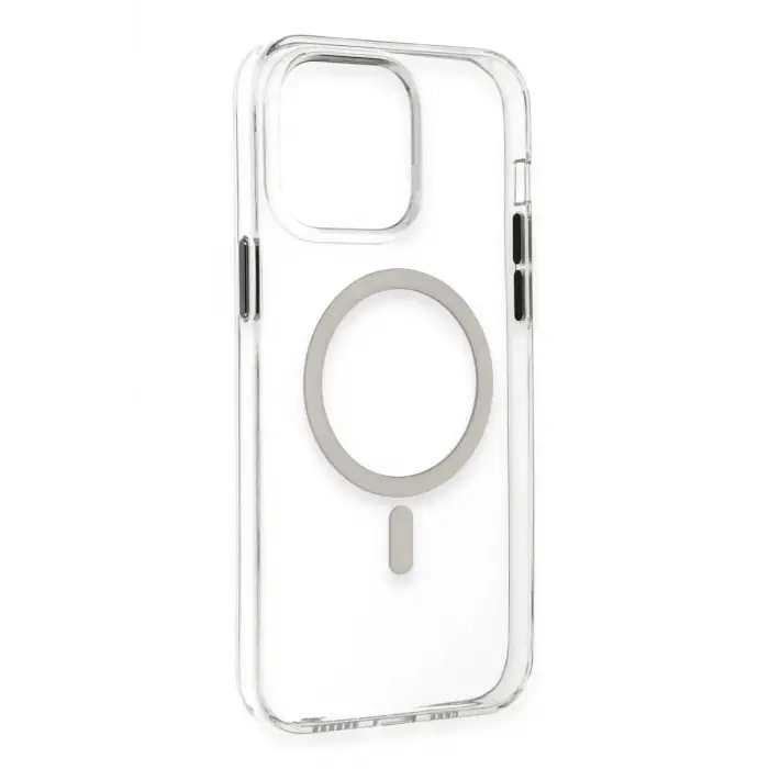 Newface Apple iPhone 14 Pro Max Kılıf Tron Şeffaf Magsafe Kapak - Şeffaf