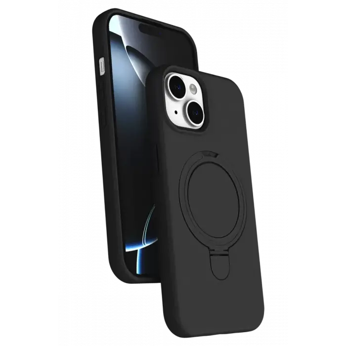 Newface Apple iPhone 14 Regal Magsafe Standlı Kapak - Siyah