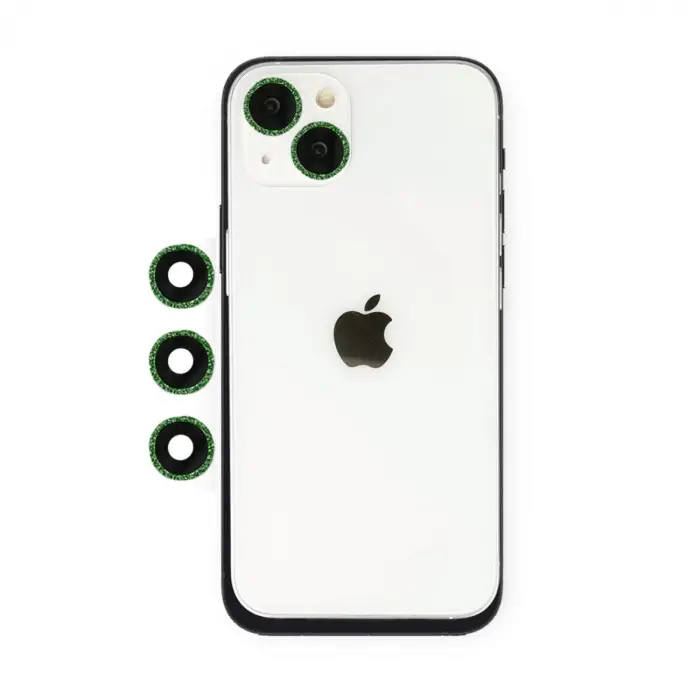Newface Apple iPhone 14 Shine Kamera Lens - Yeşil