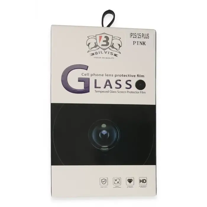 Newface Apple iPhone 15 Bilvis Titan Kamera Lens - Pembe