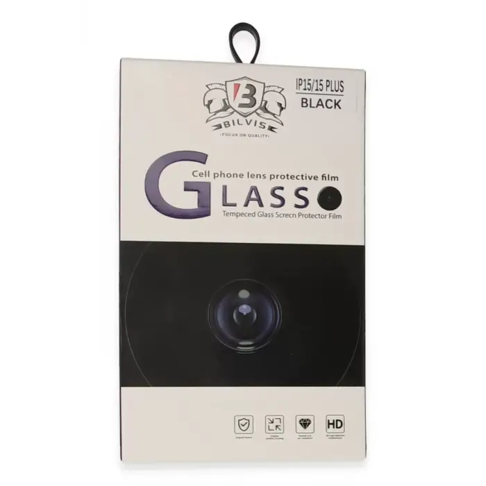 Newface Apple iPhone 15 Bilvis Titan Kamera Lens - Siyah