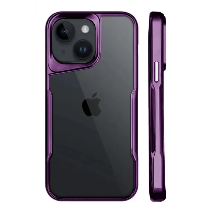 Newface Apple iPhone 15 Kılıf Boyi Silikon Kapak - Derin Mor