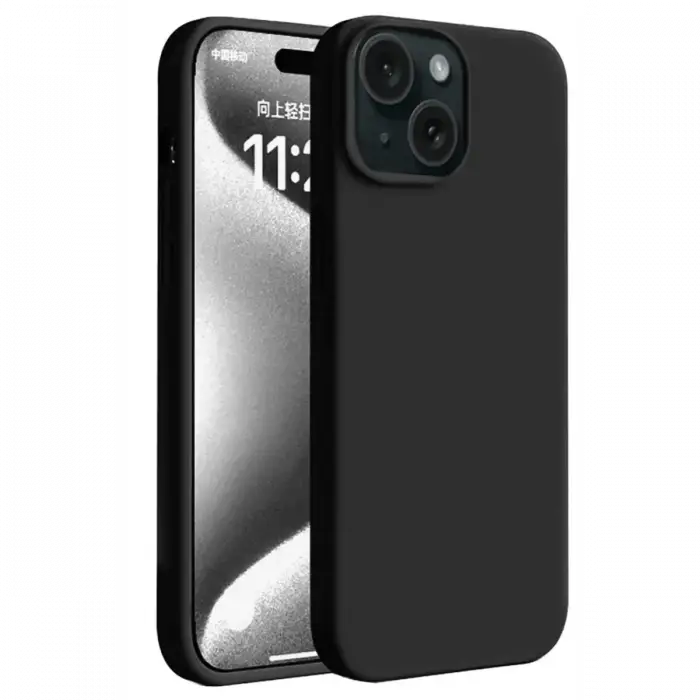 Newface Apple iPhone 15 Kılıf First Silikon - Siyah