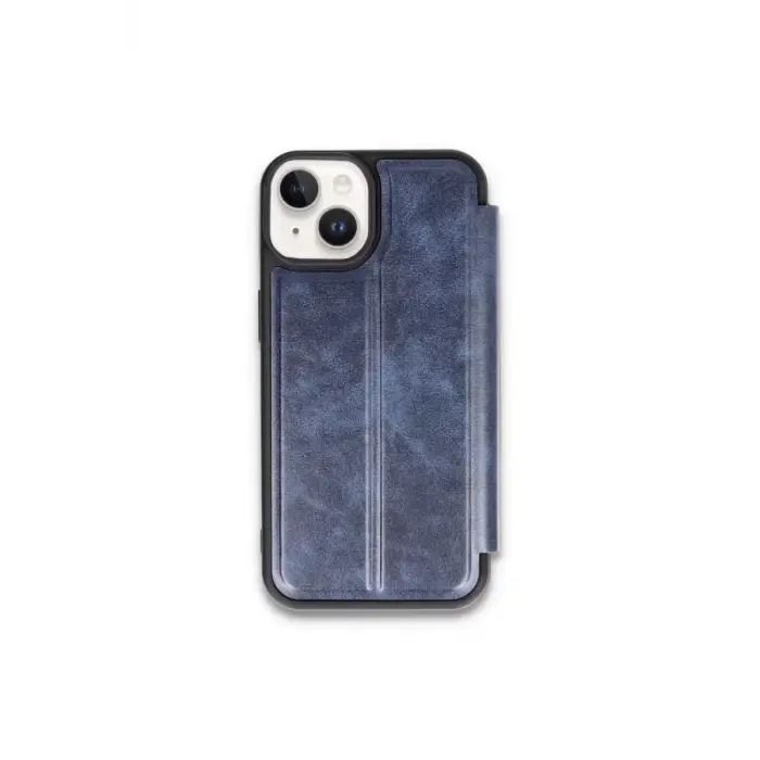 Newface Apple iPhone 15 Kılıf Flip Cover - Lacivert