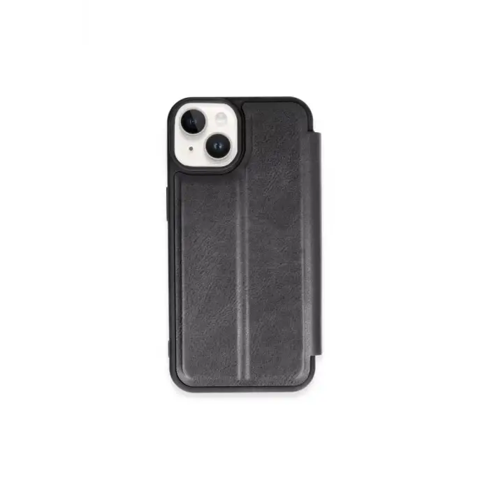 Newface Apple iPhone 15 Kılıf Flip Cover - Siyah