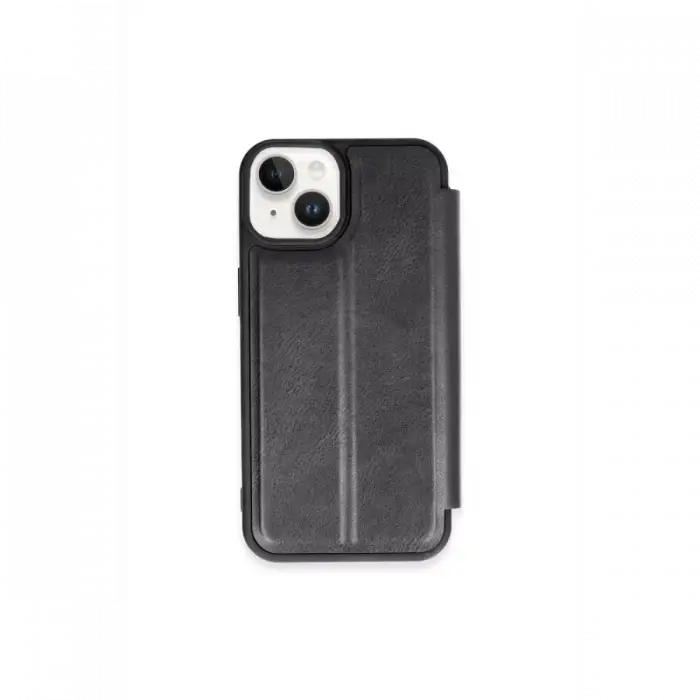 Newface Apple iPhone 15 Kılıf Flip Cover - Siyah