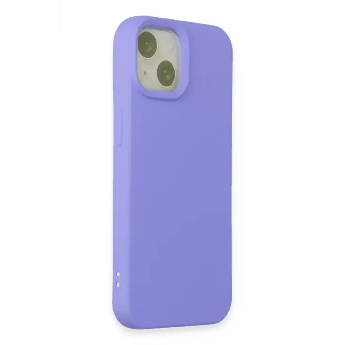 Newface Apple iPhone 15 Kılıf Nano içi Kadife Silikon - Lila