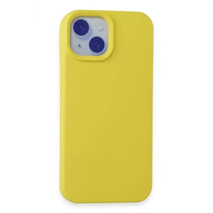 Newface Apple iPhone 15 Kılıf Nano içi Kadife Silikon - Sarı