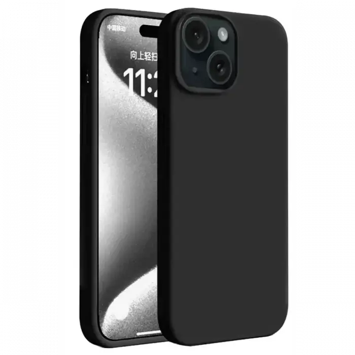 Newface Apple iPhone 15 Plus Kılıf First Silikon - Siyah