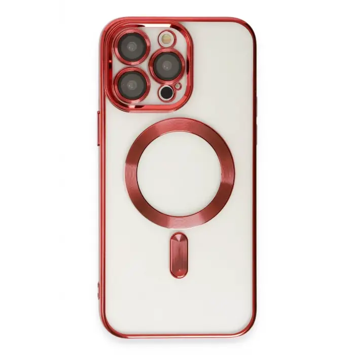 Newface Apple iPhone 15 Pro Kılıf Kross Magneticsafe Kapak - Kırmızı