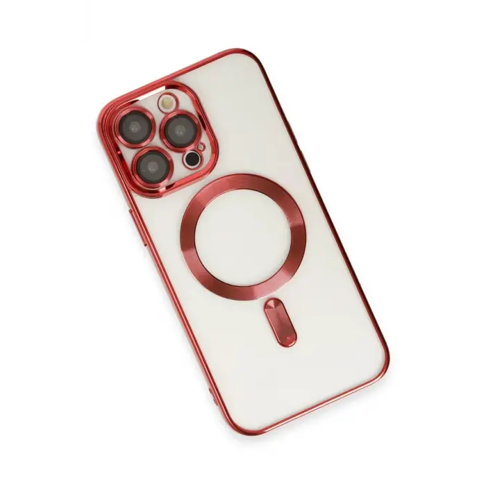 Newface Apple iPhone 15 Pro Kılıf Kross Magneticsafe Kapak - Kırmızı