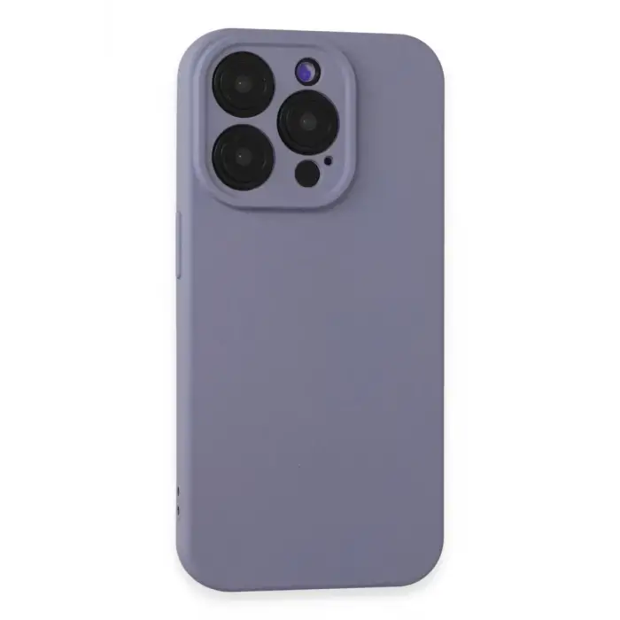 Newface Apple iPhone 15 Pro Kılıf Nano içi Kadife Silikon - Lila