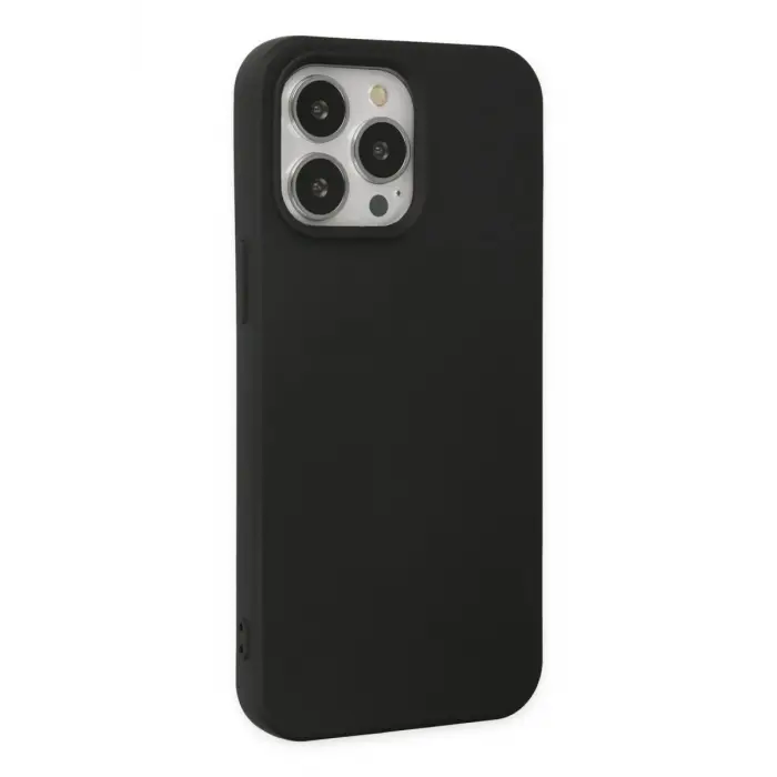 Newface Apple iPhone 15 Pro Kılıf Nano içi Kadife Silikon - Siyah