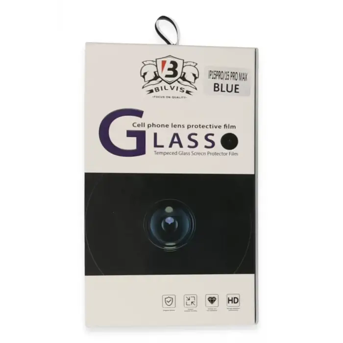 Newface Apple iPhone 15 Pro Max Bilvis Titan Kamera Lens - Lacivert