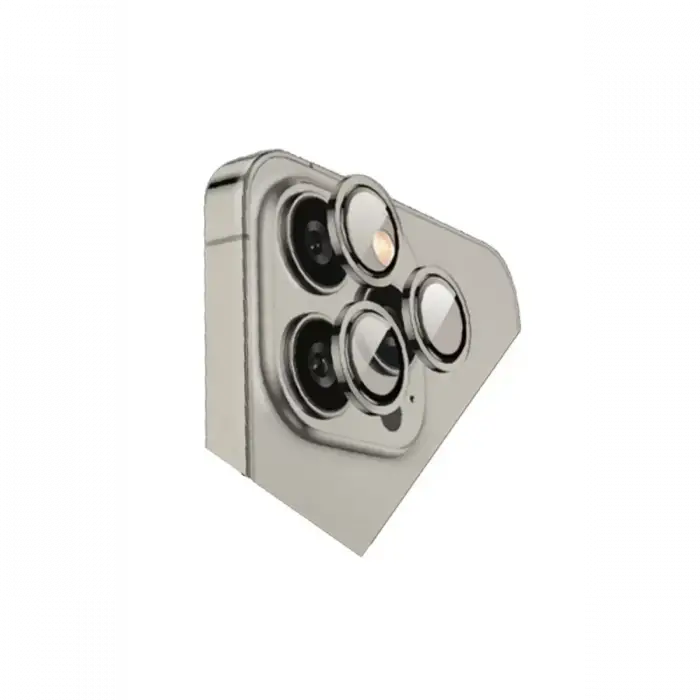 Newface Apple iPhone 15 Pro Max Bilvis Titan Kamera Lens - Titan Gri