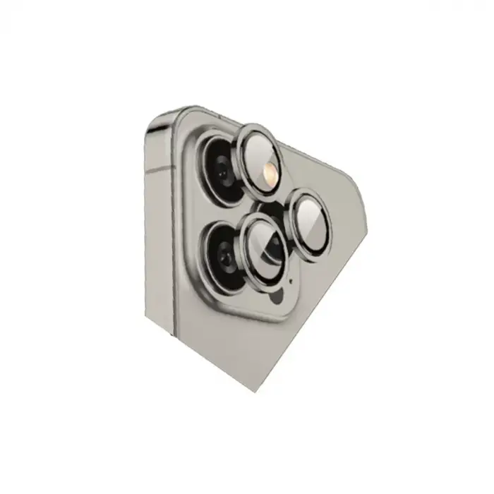 Newface Apple iPhone 15 Pro Max Bilvis Titan Kamera Lens - Titan Gri