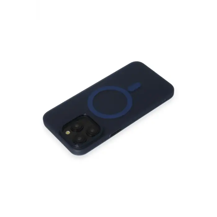 Newface Apple iPhone 15 Pro Max Kılıf Lodos Magneticsafe Mat Kapak - Mavi
