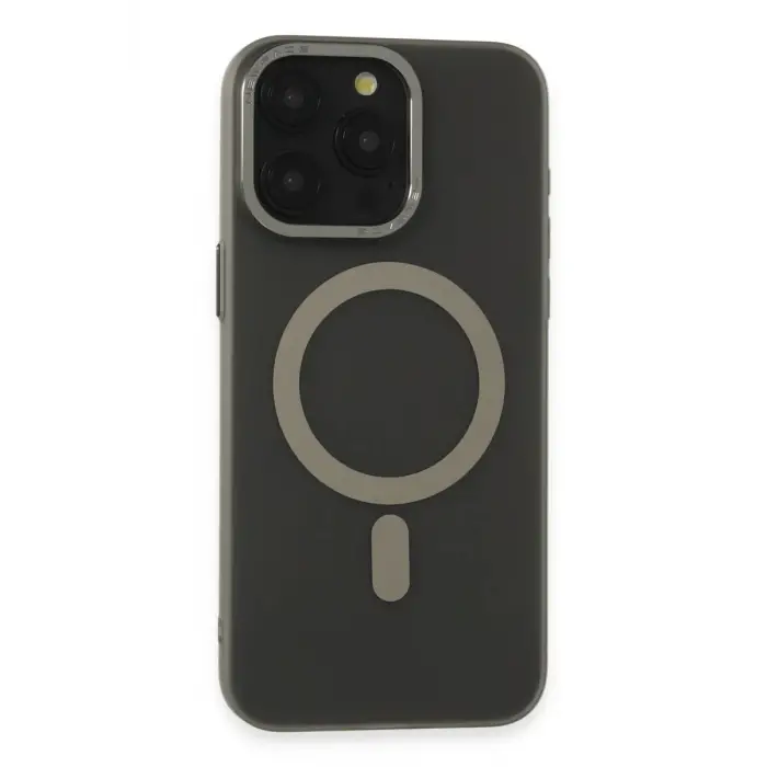 Newface Apple iPhone 15 Pro Max Kılıf Lodos Magneticsafe Mat Kapak - Titan Gri