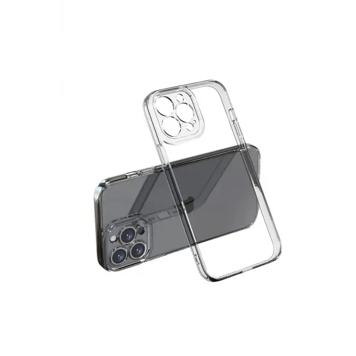 Newface Apple iPhone 15 Pro Max Kılıf Lüx Şeffaf Silikon