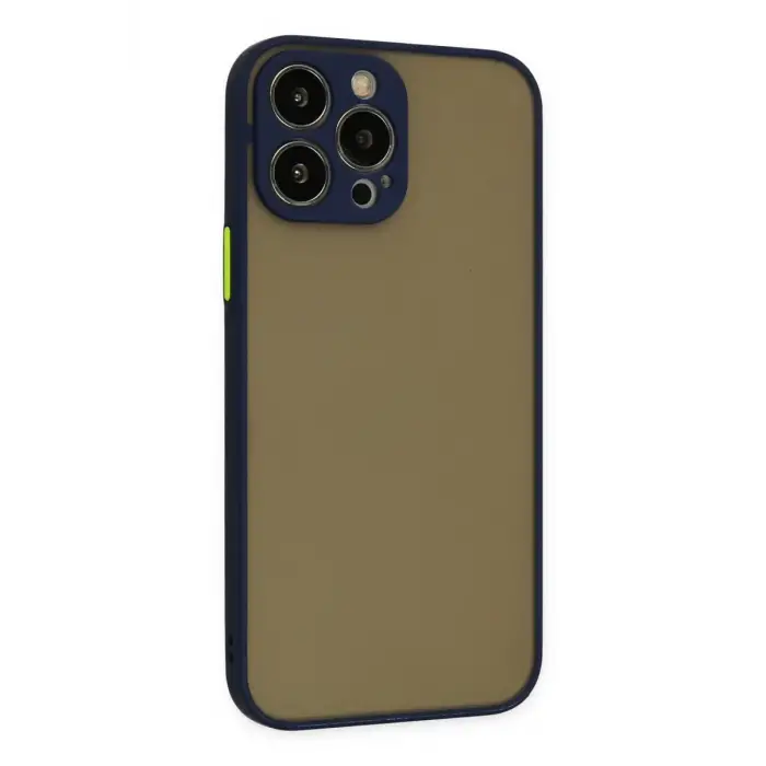 Newface Apple iPhone 15 Pro Max Kılıf Montreal Silikon Kapak - Lacivert