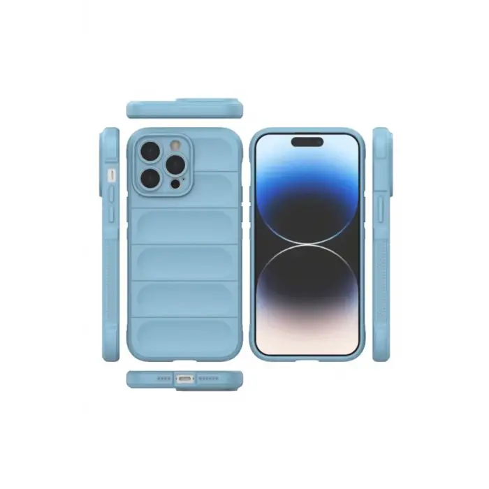 Newface Apple iPhone 15 Pro Max Kılıf Optimum Silikon - Sky Blue