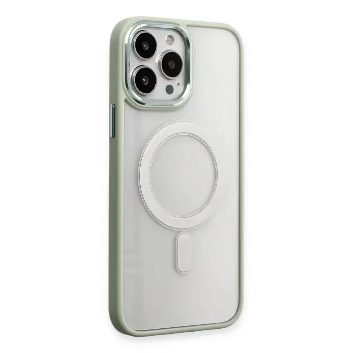 Newface Apple iPhone 15 Pro Max Kılıf Room Magneticsafe Silikon - Su Yeşili