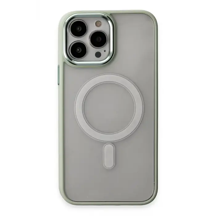 Newface Apple iPhone 15 Pro Max Kılıf Room Magneticsafe Silikon - Su Yeşili