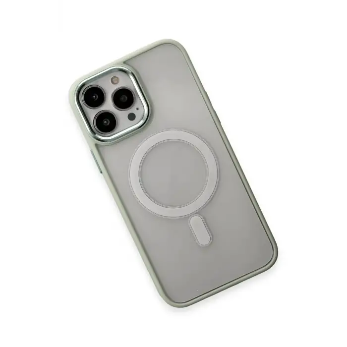 Newface Apple iPhone 15 Pro Max Kılıf Room Magneticsafe Silikon - Su Yeşili
