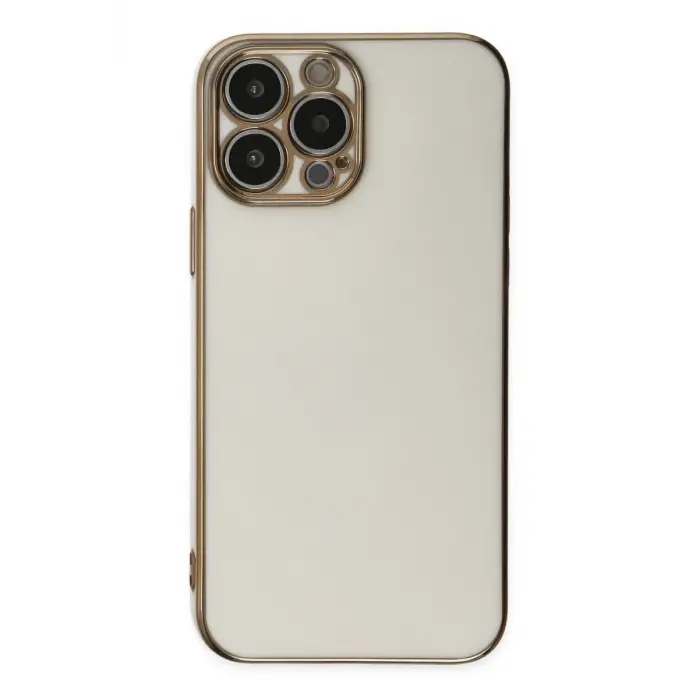 Newface Apple iPhone 15 Pro Max Kılıf Volet Silikon - Beyaz