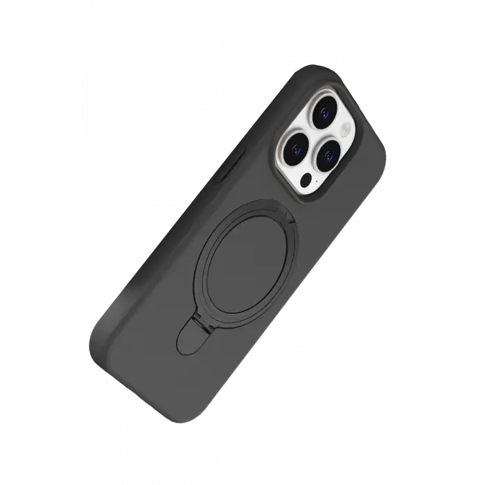 Newface Apple iPhone 15 Pro Max Regal Magsafe Standlı Kapak - Titan Gri