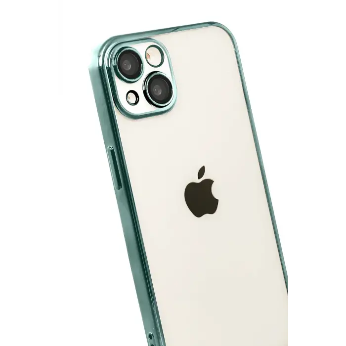 Newface Apple iPhone 15 Razer Lensli Silikon - Yeşil