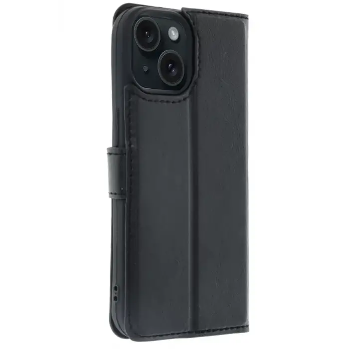 Newface Apple iPhone 15 Trend S Plus Kapaklı Kılıf - Siyah