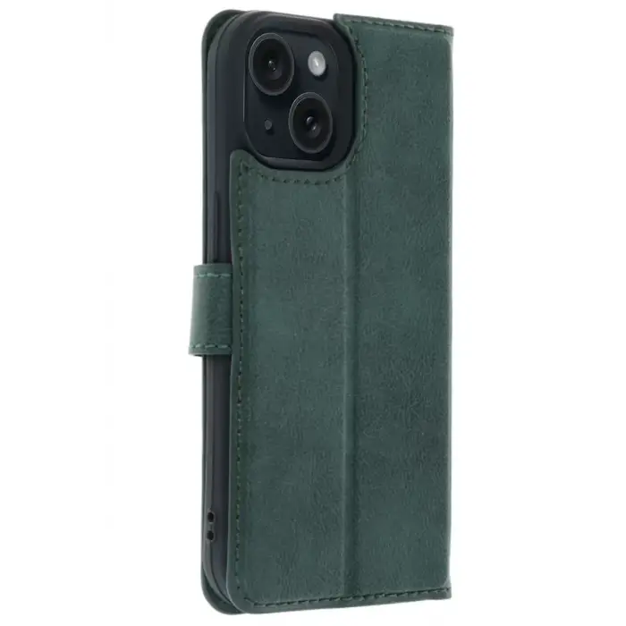 Newface Apple iPhone 15 Trend S Plus Kapaklı Kılıf - Yeşil