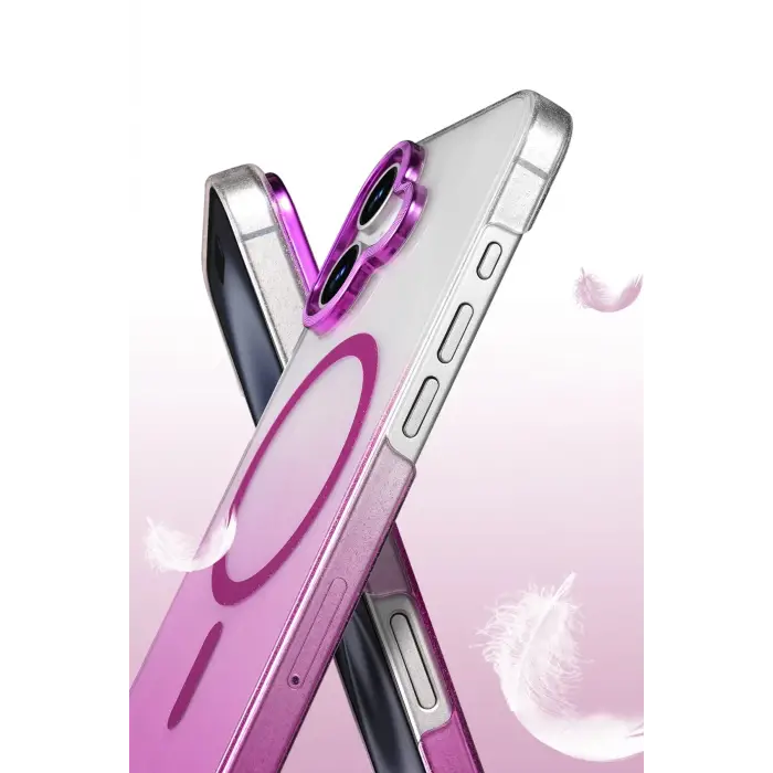 Newface Apple iPhone 16 Glossy Magsafe Kapak - Çöl Titanyum