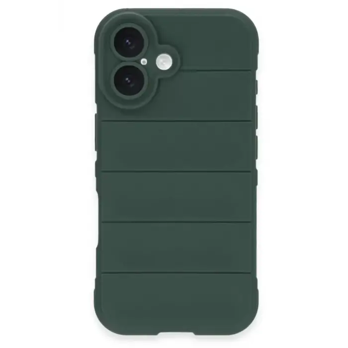 Newface Apple iPhone 16 Kılıf Optimum Silikon - Koyu Yeşil