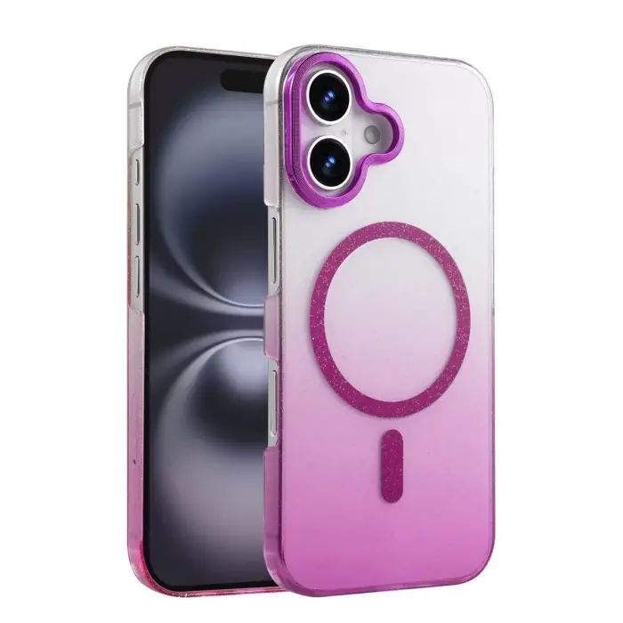 Newface Apple iPhone 16 Plus Glossy Magsafe Kapak - Mor