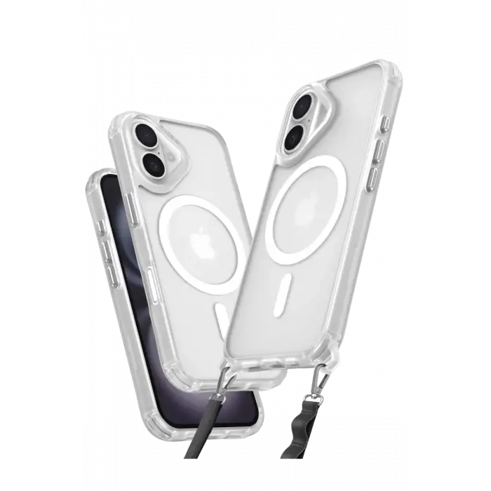 Newface Apple iPhone 16 Plus Kılıf Enka Magsafe Silikon Kılıf - Şeffaf