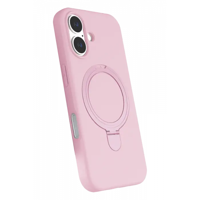 Newface Apple iPhone 16 Plus Regal Magsafe Standlı Kapak - Açık Pembe