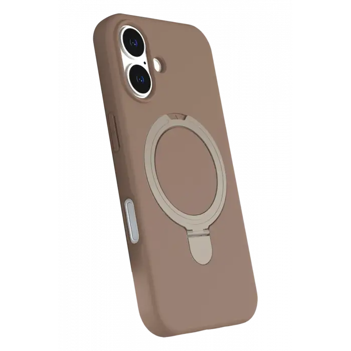 Newface Apple iPhone 16 Plus Regal Magsafe Standlı Kapak - Çöl Titanyum