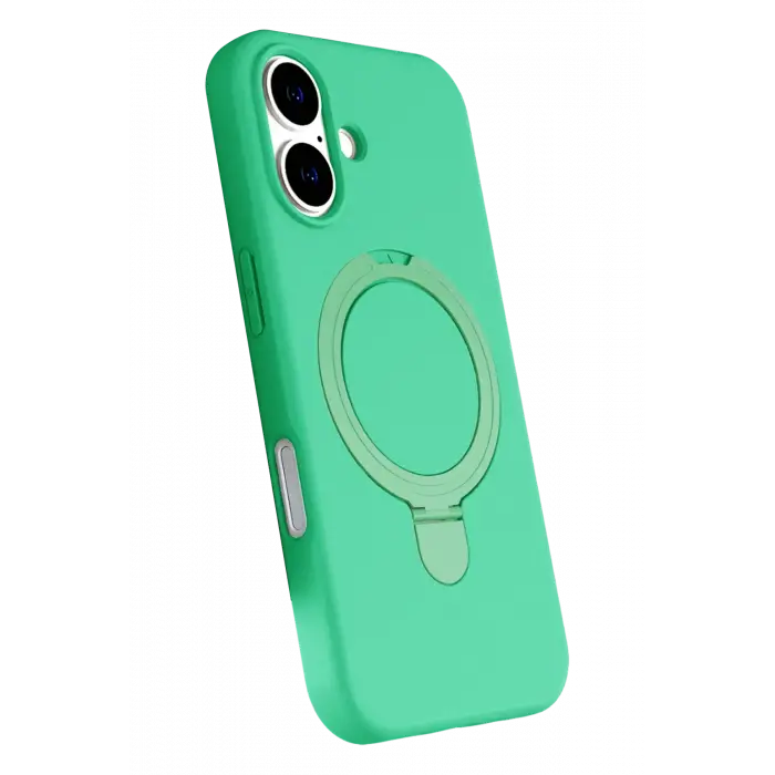 Newface Apple iPhone 16 Plus Regal Magsafe Standlı Kapak - Yeşil