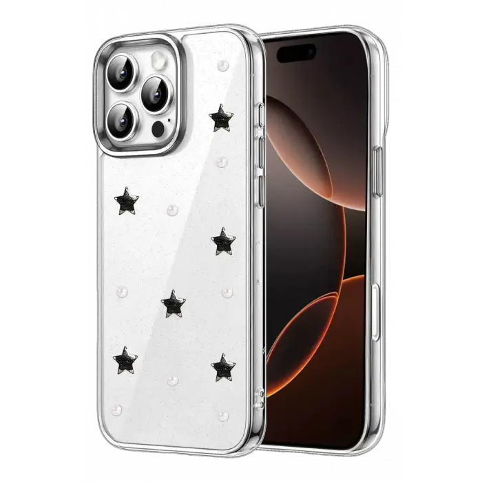Newface Apple iPhone 16 Pro Max Fiyonk Desenli Kapak - Desen 7