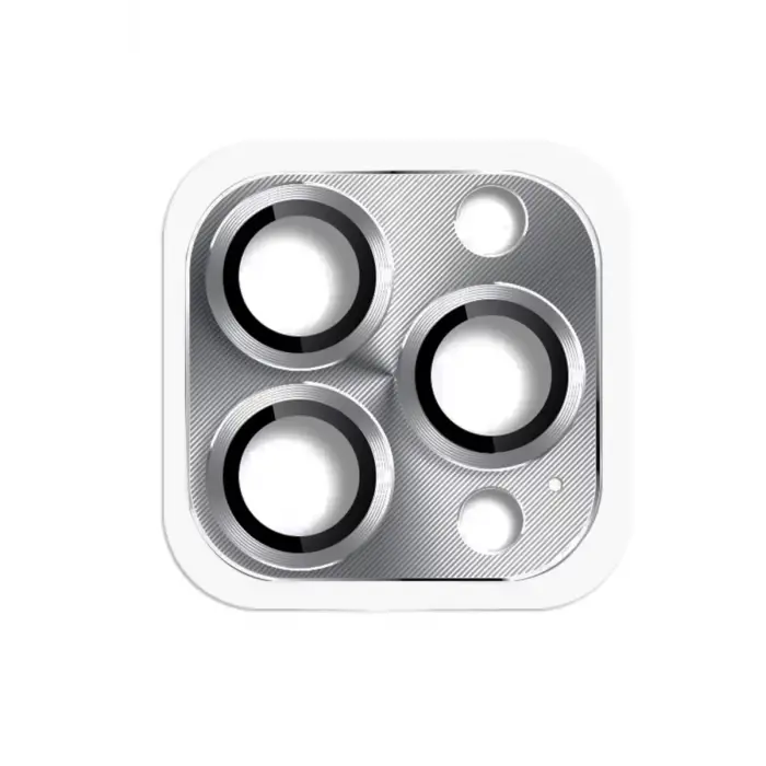 Newface Apple iPhone 16 Pro Max Pers Alüminyum Kamera Lens - Gri